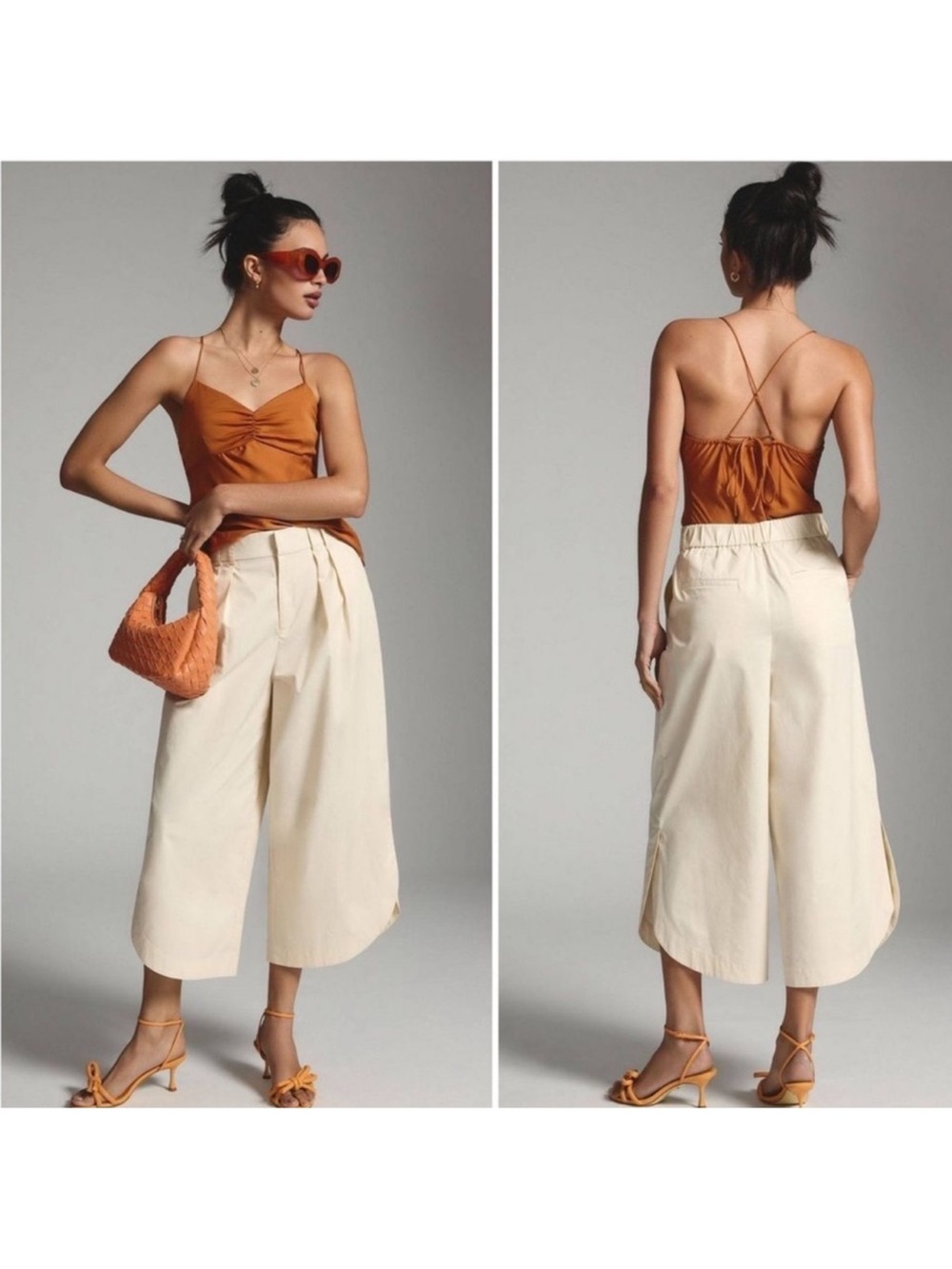 Mare Mare Curved-Hem Chino Pants in Light Sand / Ivory